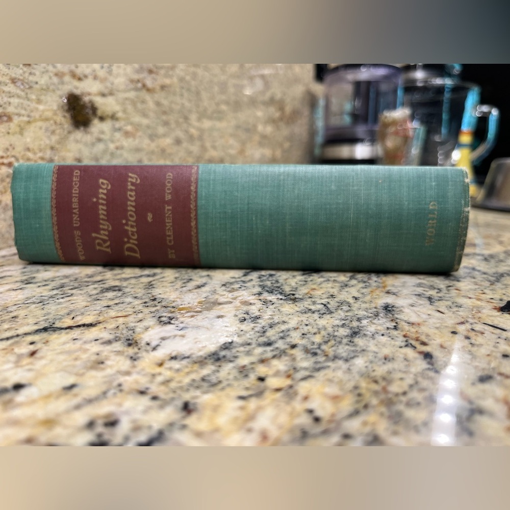 First Edition 1943 Rhyming Dictionary by Clement Wood, The World Publishing Co